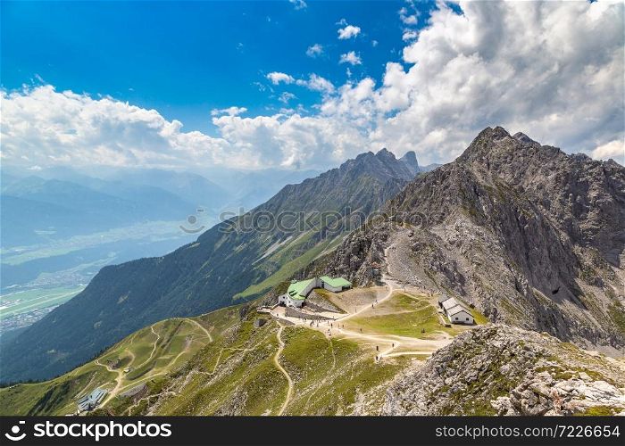 High mountain in Alps in a beautiful summer day