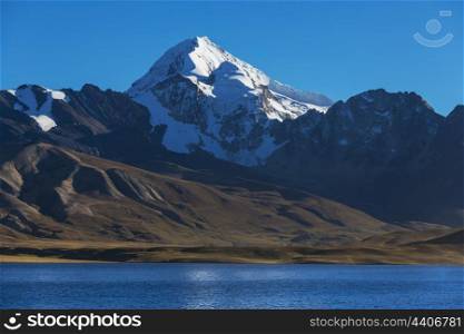 High mountains in Bolivia