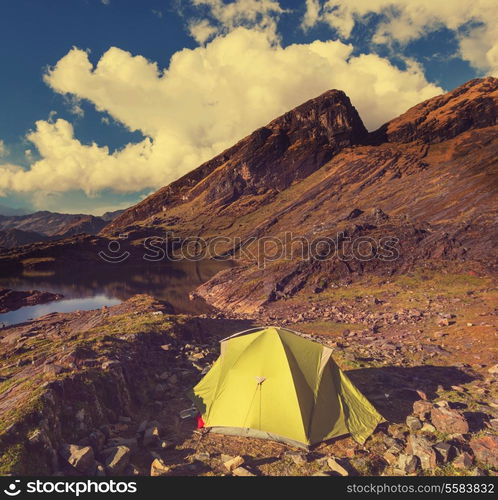 High mountains in Bolivia