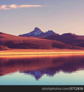 High mountains in Bolivia