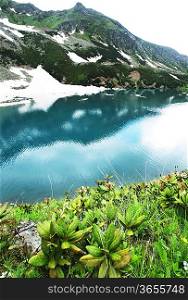 High mountains lake