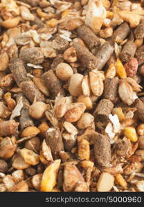 high quality natural sportive muesli background. for horse. close up