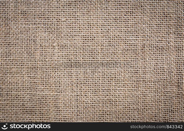 High quality texture of natural burlap sack structure in close-up