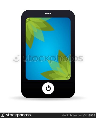 High resolution cell phone graphic with flower background.