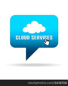 High resolution Cloud Services Speech Bubble graphic.