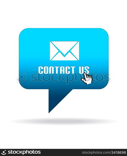 High resolution Contact Us Speech Bubble graphic.