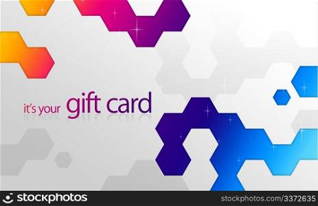 High resolution gift card graphic with rainbow elements ready to print.