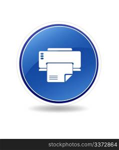 High resolution graphic of a print icon with printer clipart.