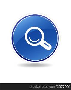 High resolution graphic of a search icon with magnifying glass.