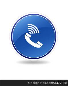 High resolution graphic of a support icon with telephone.