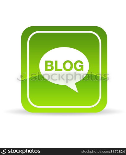 High resolution green Blog Icon on white background.