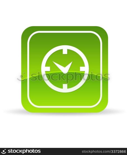 High resolution green business schedule con on white background.