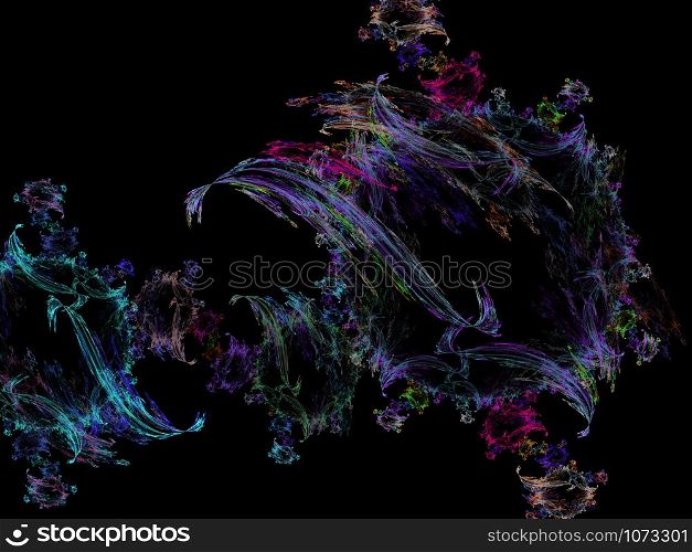 High resolution multi colored fractal background which patterns. Background created by fractal geometry.. Abstract chaotic fractal background 3D rendering illustration