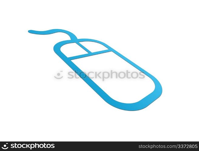 High resolution perspective graphic of a computer mouse
