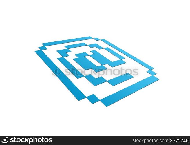 High resolution perspective graphic of a email sign.