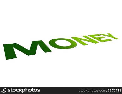 High resolution perspective graphic of a money sign.