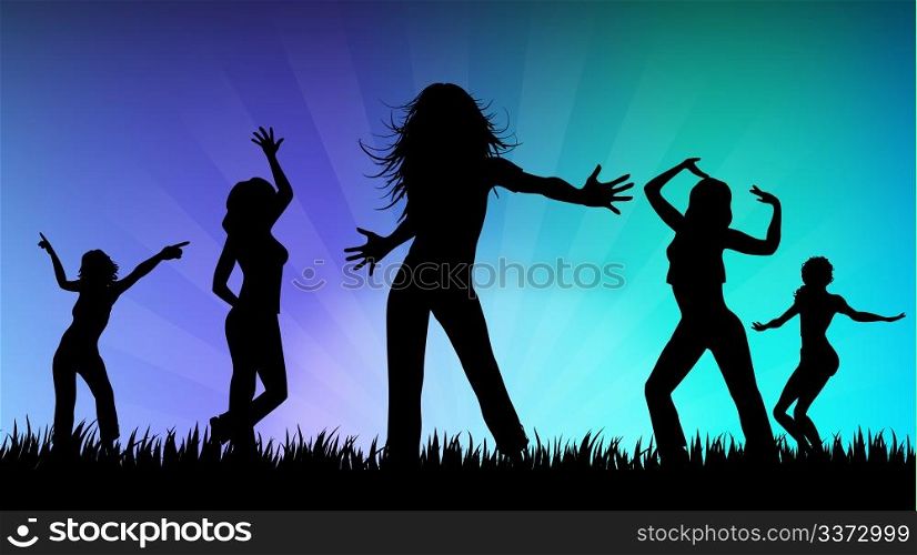High resolution promotional graphic of dancing girls.