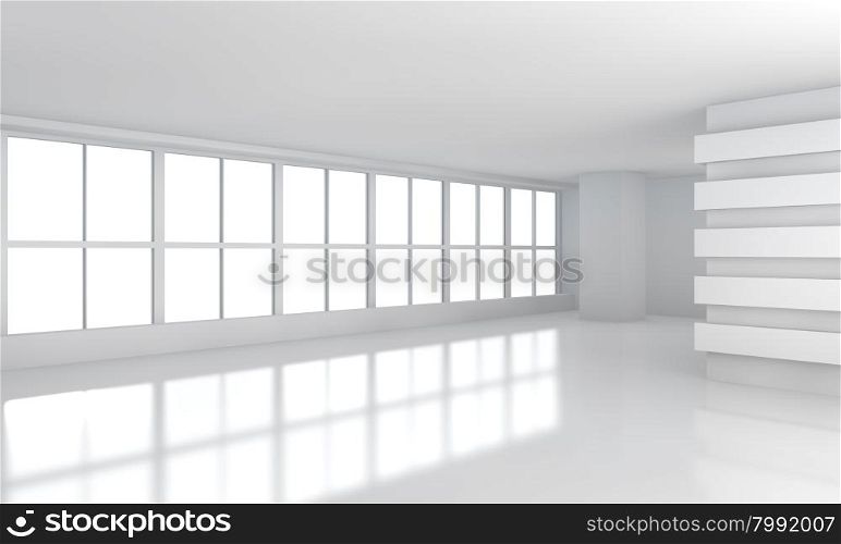 High resolution white room with window