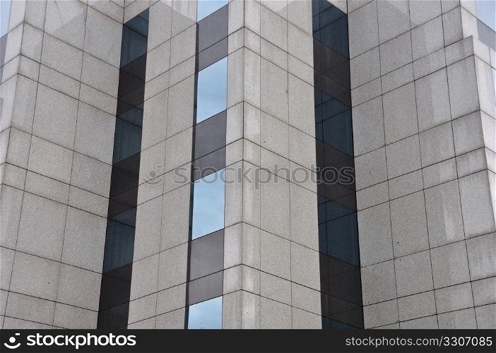 High rise modern building facade architectural detail. Abstract background.