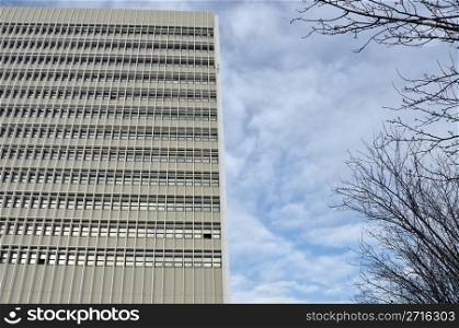 High-rise office building. Abstract modern architecture background.