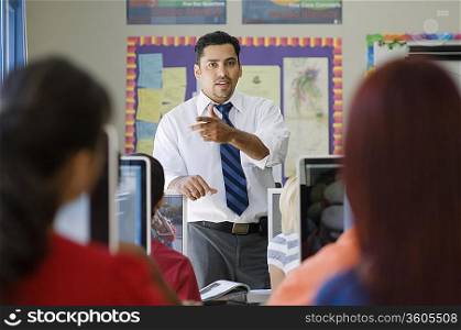 High School Teacher Talking to Class