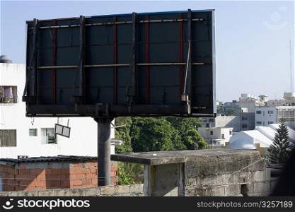High section view of a billboard