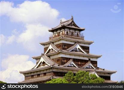 High section view of a castle, Hiroshima Castle, Hiroshima, Japan