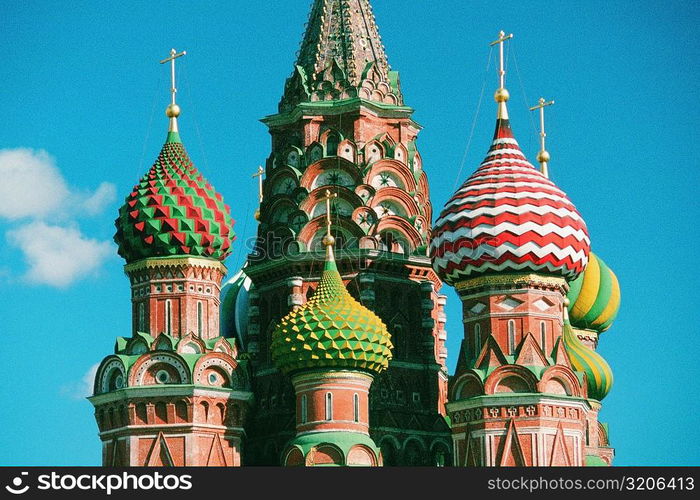 High section view of a cathedral, St. Basil&acute;s Cathedral, Red Square, Moscow, Russia