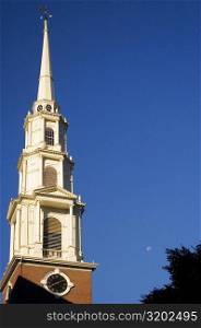 High section view of a church tower, Park Street Church, Boston, Massachusetts, USA