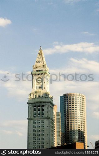 High section view of a clock tower, Boston, Massachusetts, USA