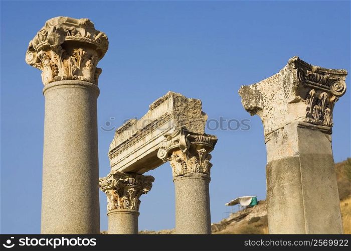 High section view of the old ruins, Ephesus, Turkey
