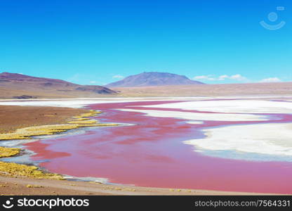 High snowy mountains in Bolivia