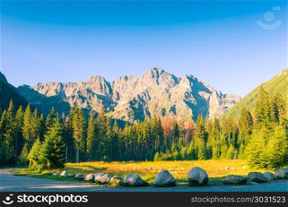 High Tatra mountains in Poland, shooting at dawn