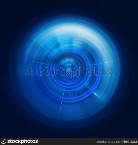 High tech digital spin button futuristic technology, blue color theme.