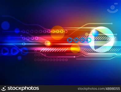 High tech pattern backdrop. Background digital image with arrow concept as interface template