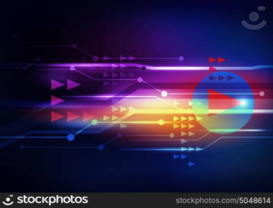 High tech pattern backdrop. Background digital image with arrow concept as interface template