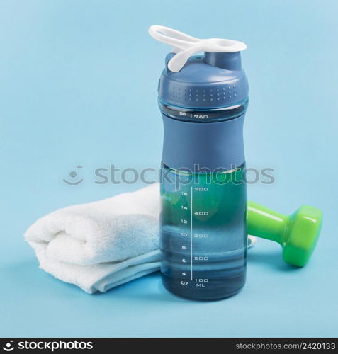 high view fitness bottle water with towel weights