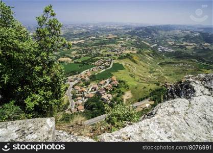 High view from San Marino. Summer time