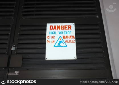 High Voltage Danger Sign