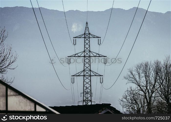 High voltage electricity power supply line