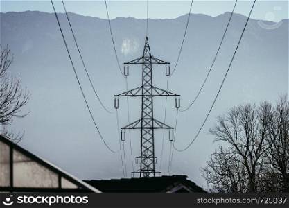High voltage electricity power supply line