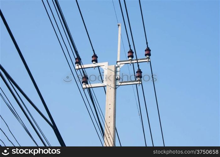 High-voltage electricity transmission line is a line.