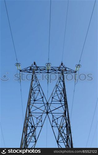 high-voltage power lines