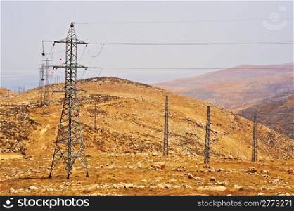 High-voltage Power Lines in Samaria, Israel