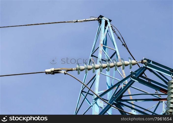Higher part of electric power transmission line, Sofia, Bulgaria