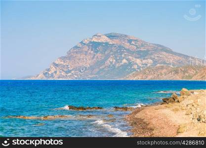 highest mountain and the blue Aegean Sea
