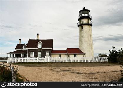 Highland Lighthouse, oldest and tallest on Cape Cod, built in 1797, North Truro, Massachusetts, USA.