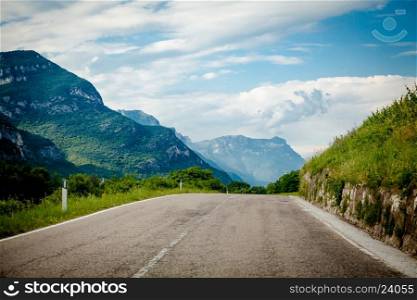 highland road. road in mountains