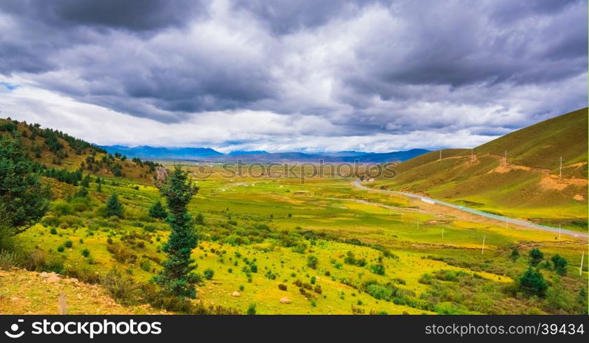 highland road to Daocheng, China