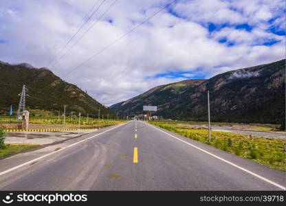 highland road to Daocheng, China